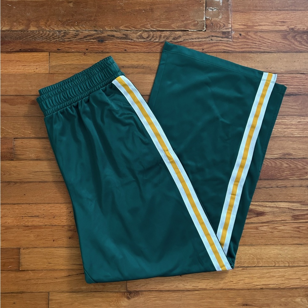 IT’S Green Track Pants with Yellow Stripes #18